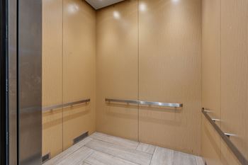 Inside elevator